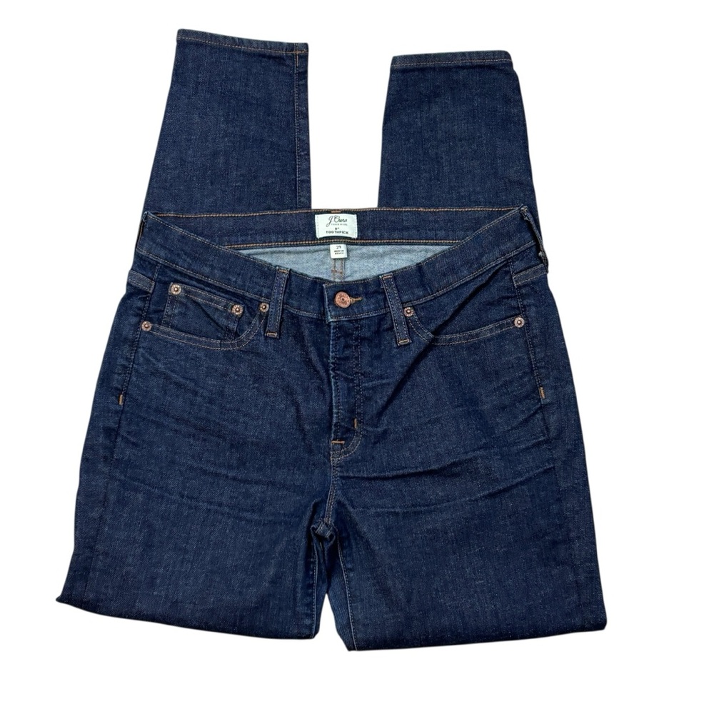 J.‎ Crew Dark Blue 8" Toothpick Dark Wash Jeans - size 29